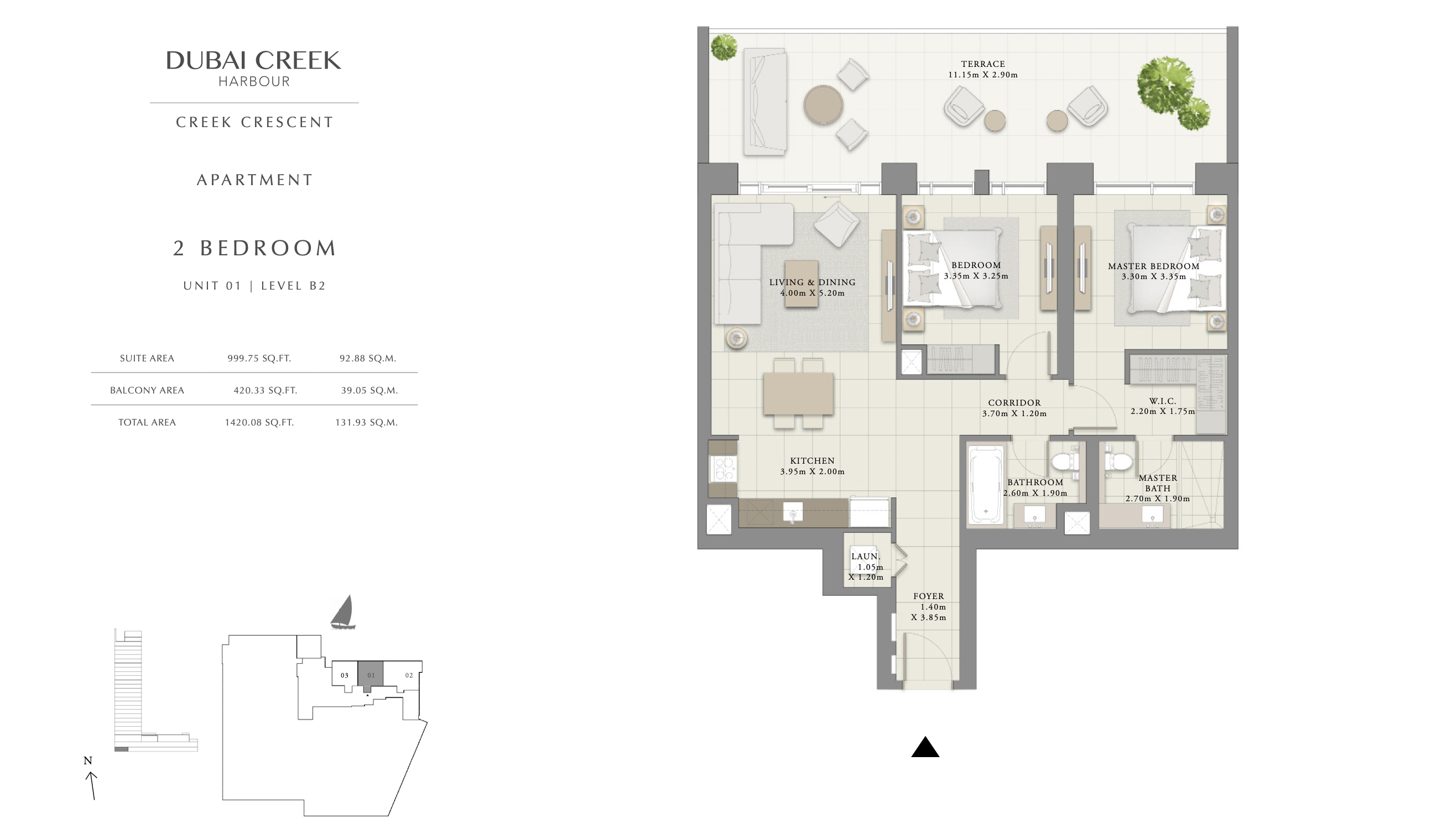 2 Bedroom Unit 01 - Level B2