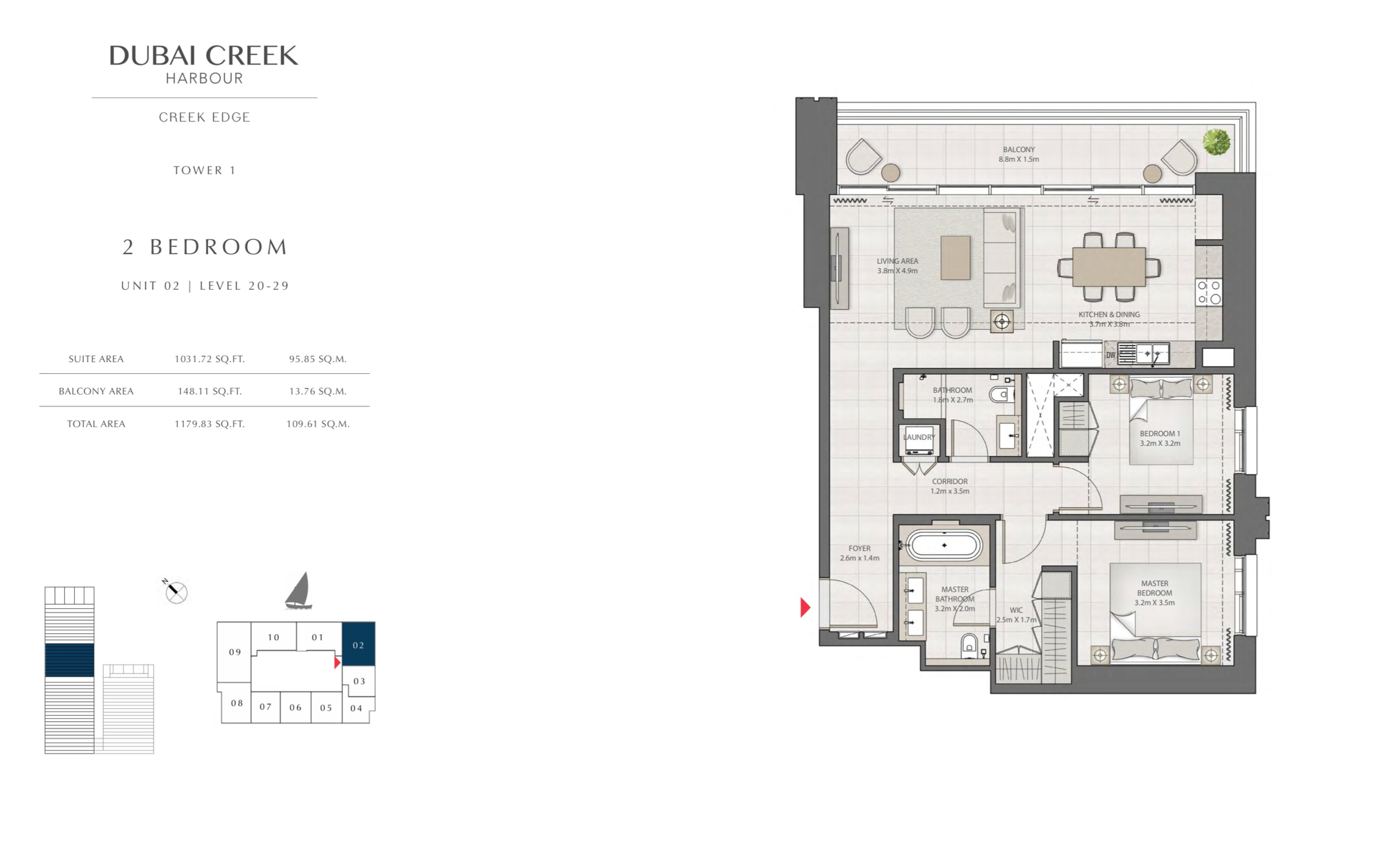 2 Bedroom Level 20-29 / Unit 2