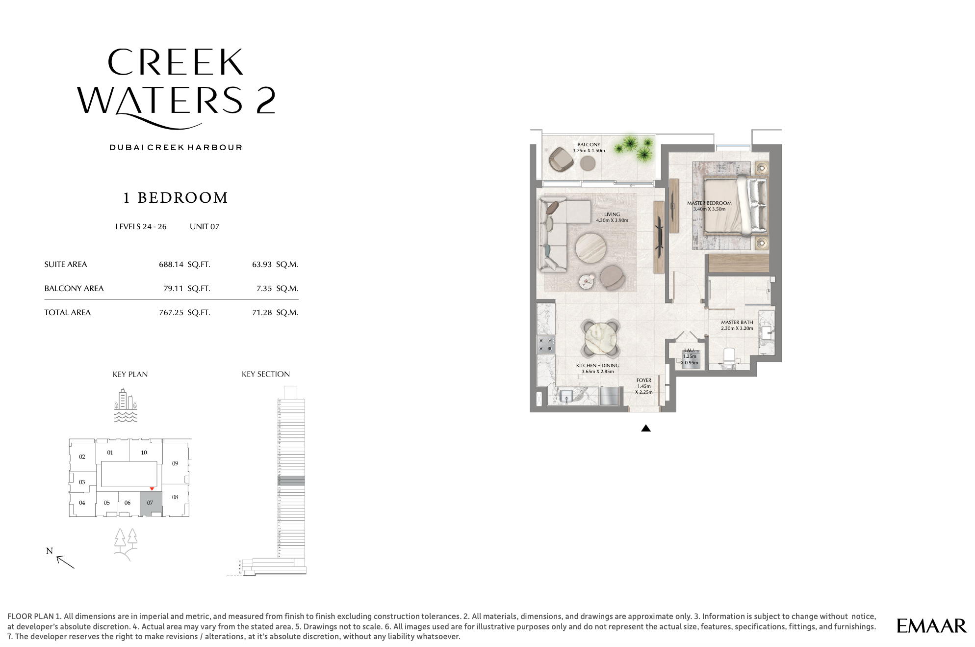 1 Bedroom Unit 7 - Level 24-26