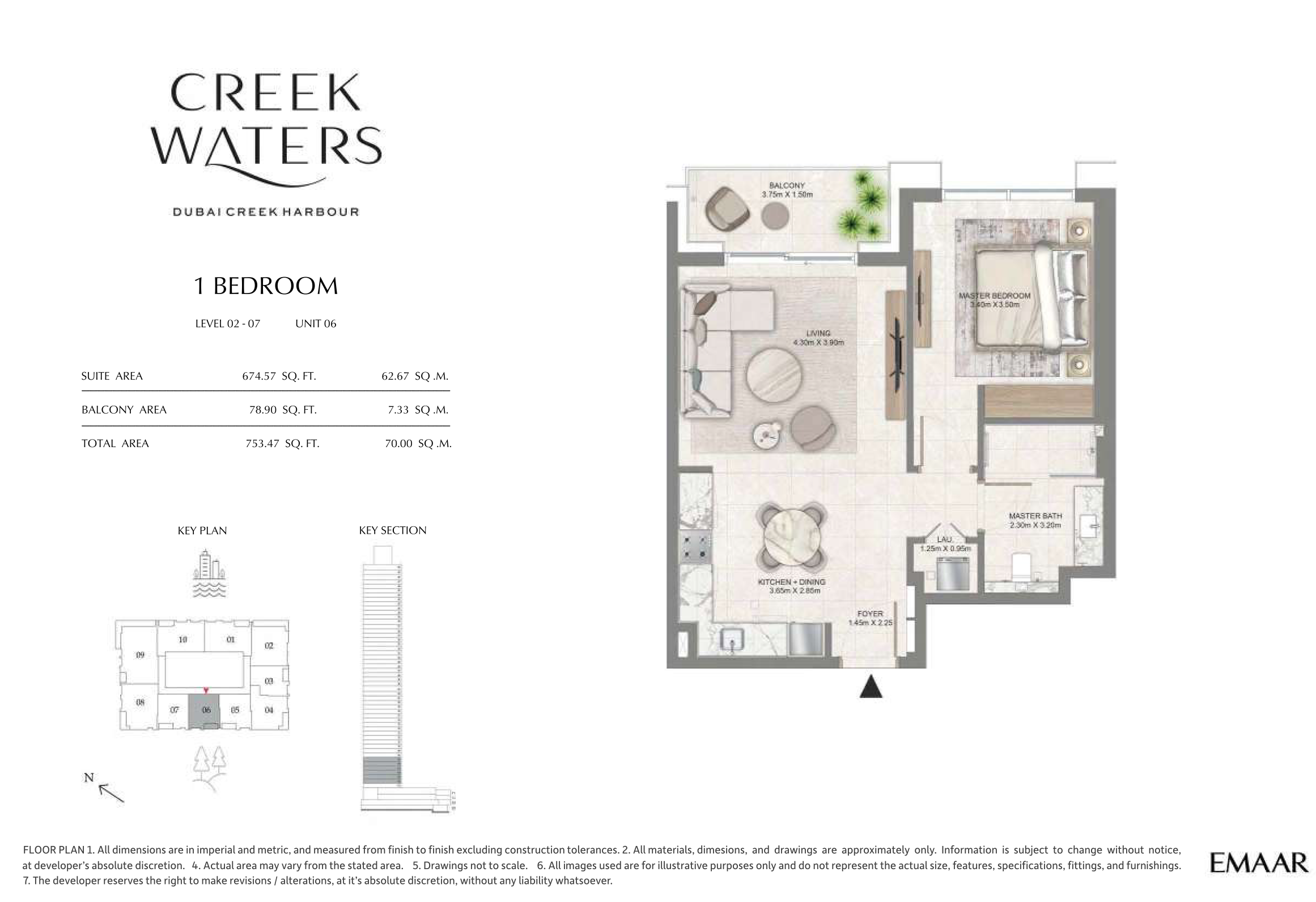 1 Bedroom Unit 6 - Level 2-7