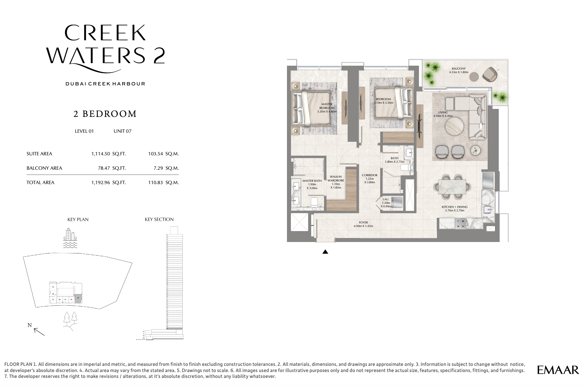 2 Bedroom Unit 7 - Level 1