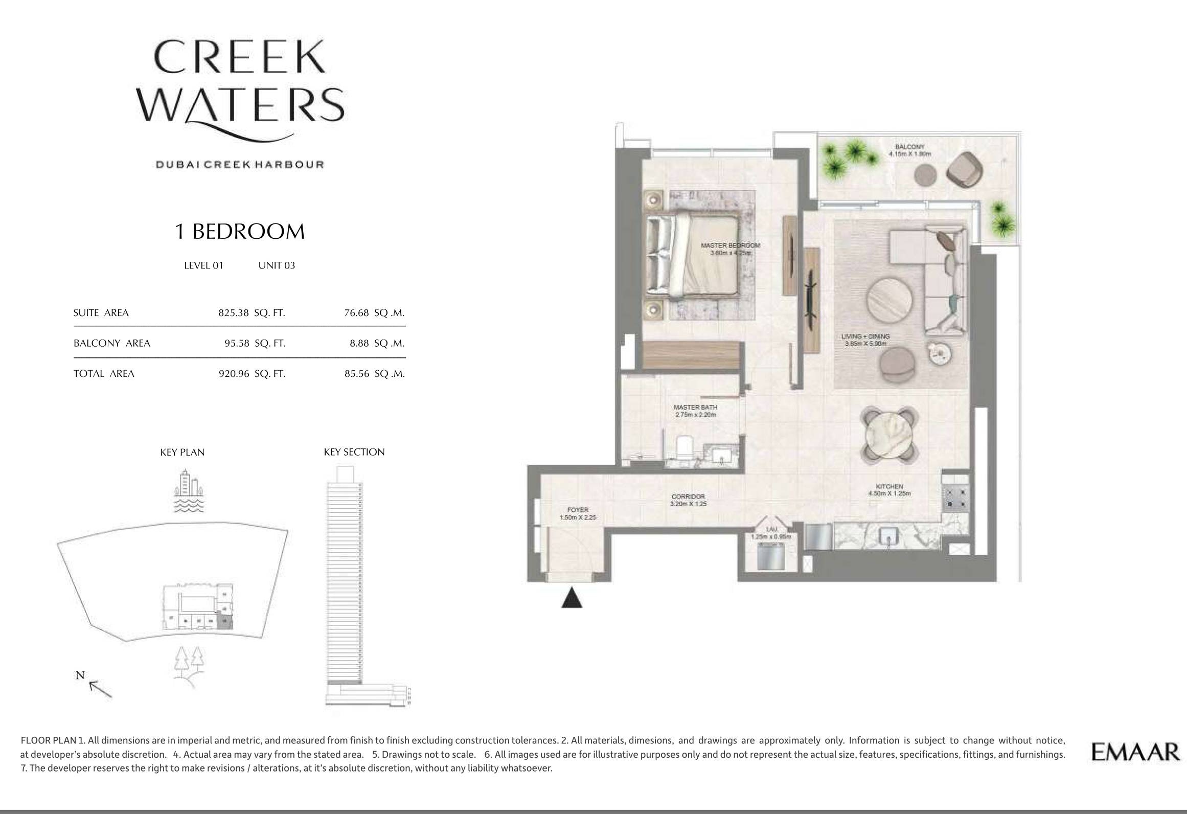 1 Bedroom Unit 3 - Level  1