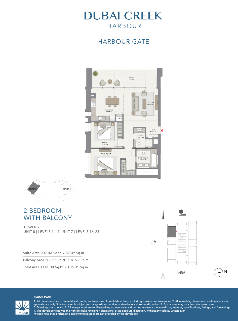 2 Bedroom with Balcony — Unit 08