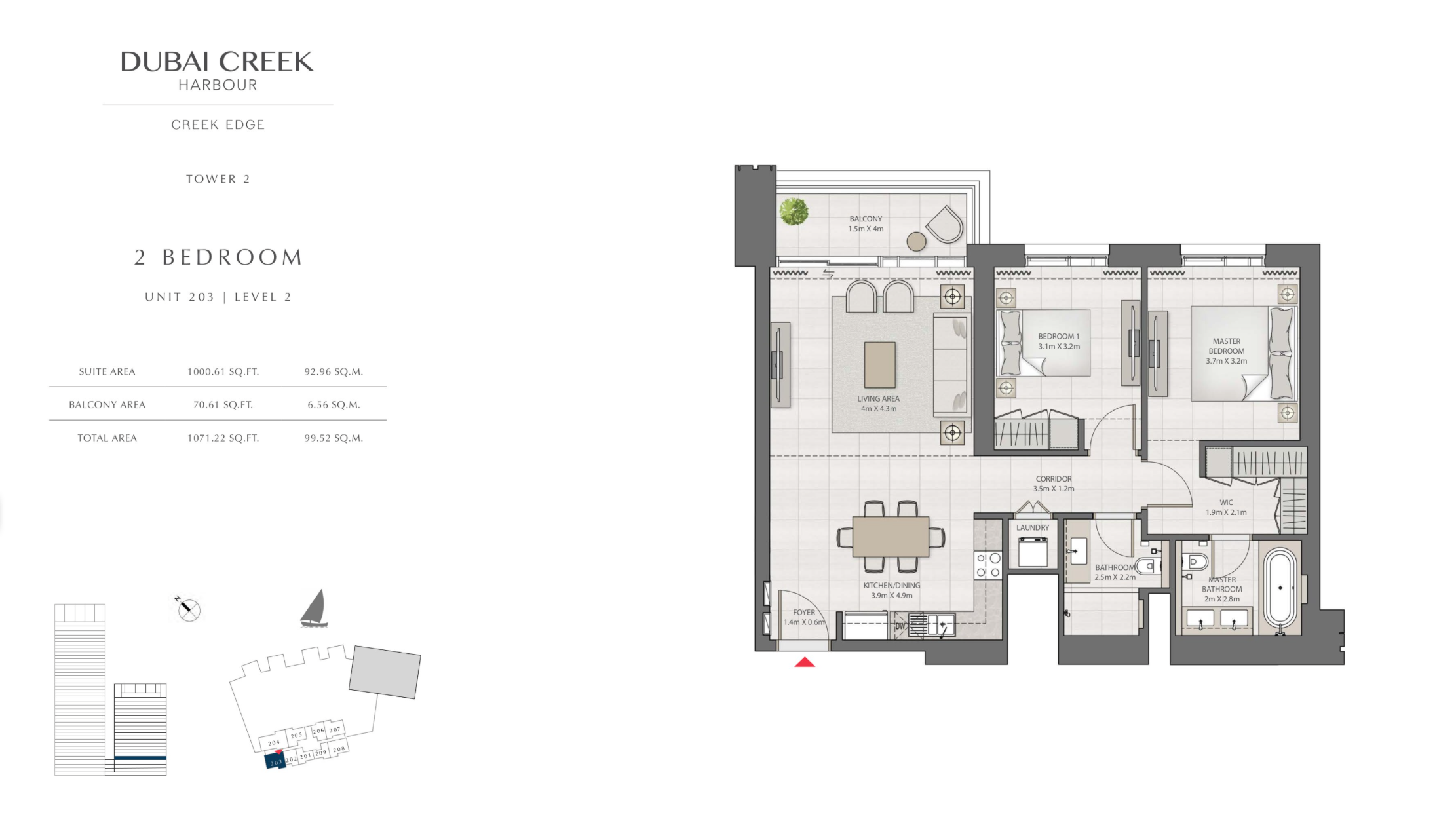 2 Bedroom Level 2 / Unit 3