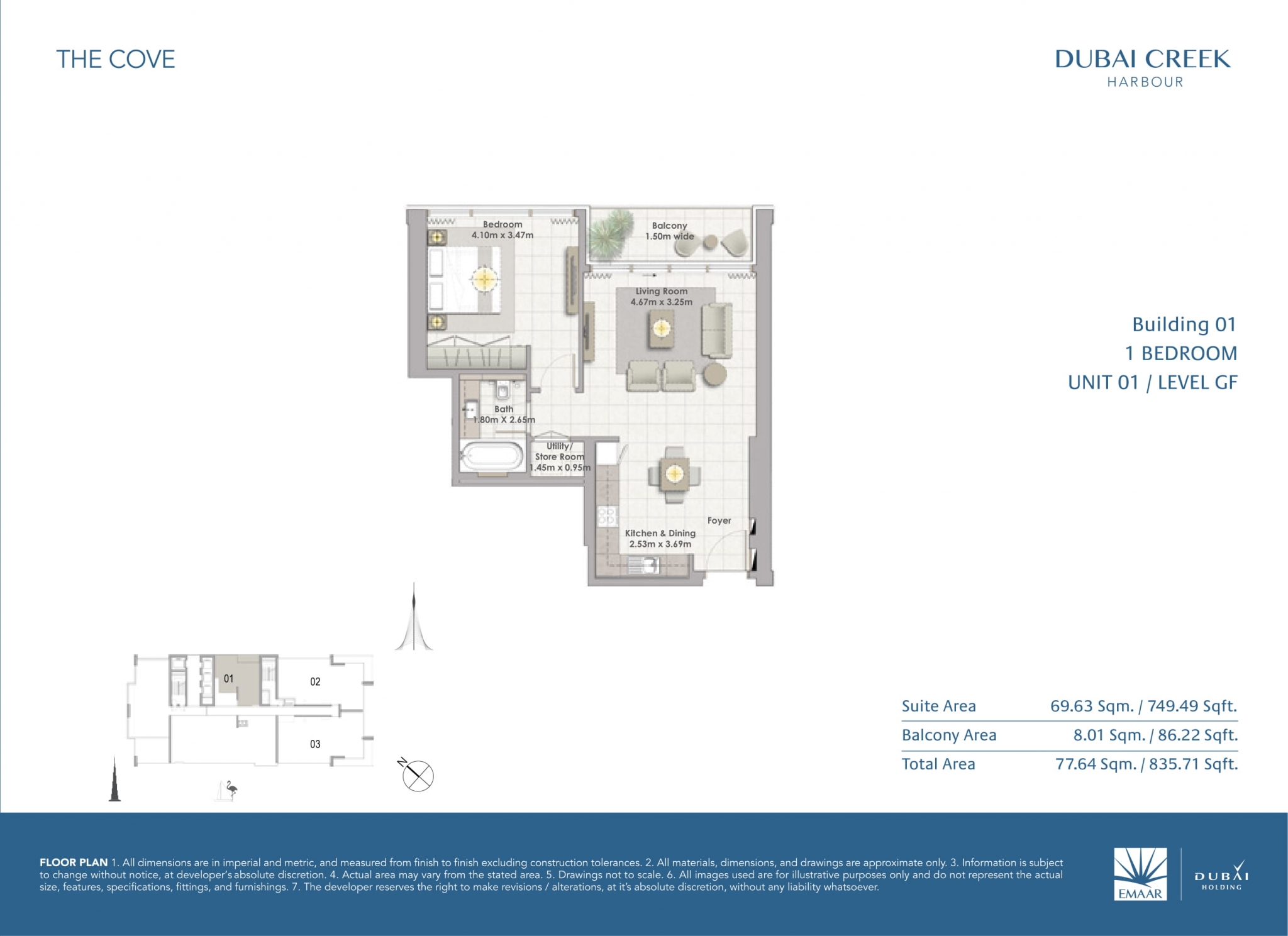 1 Bedroom Unit 1 - Level GF