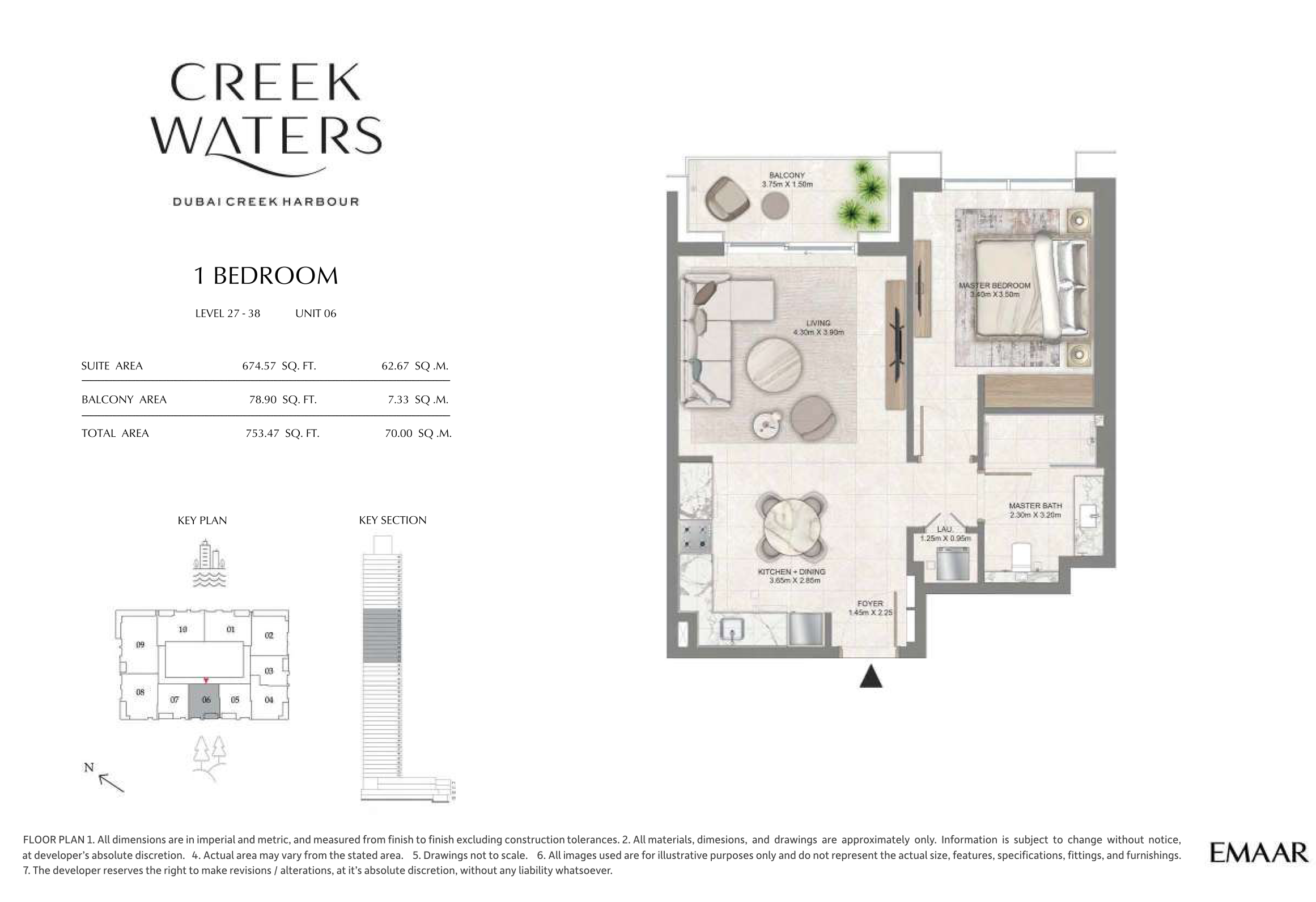 1 Bedroom Unit 6 - Level 27-38
