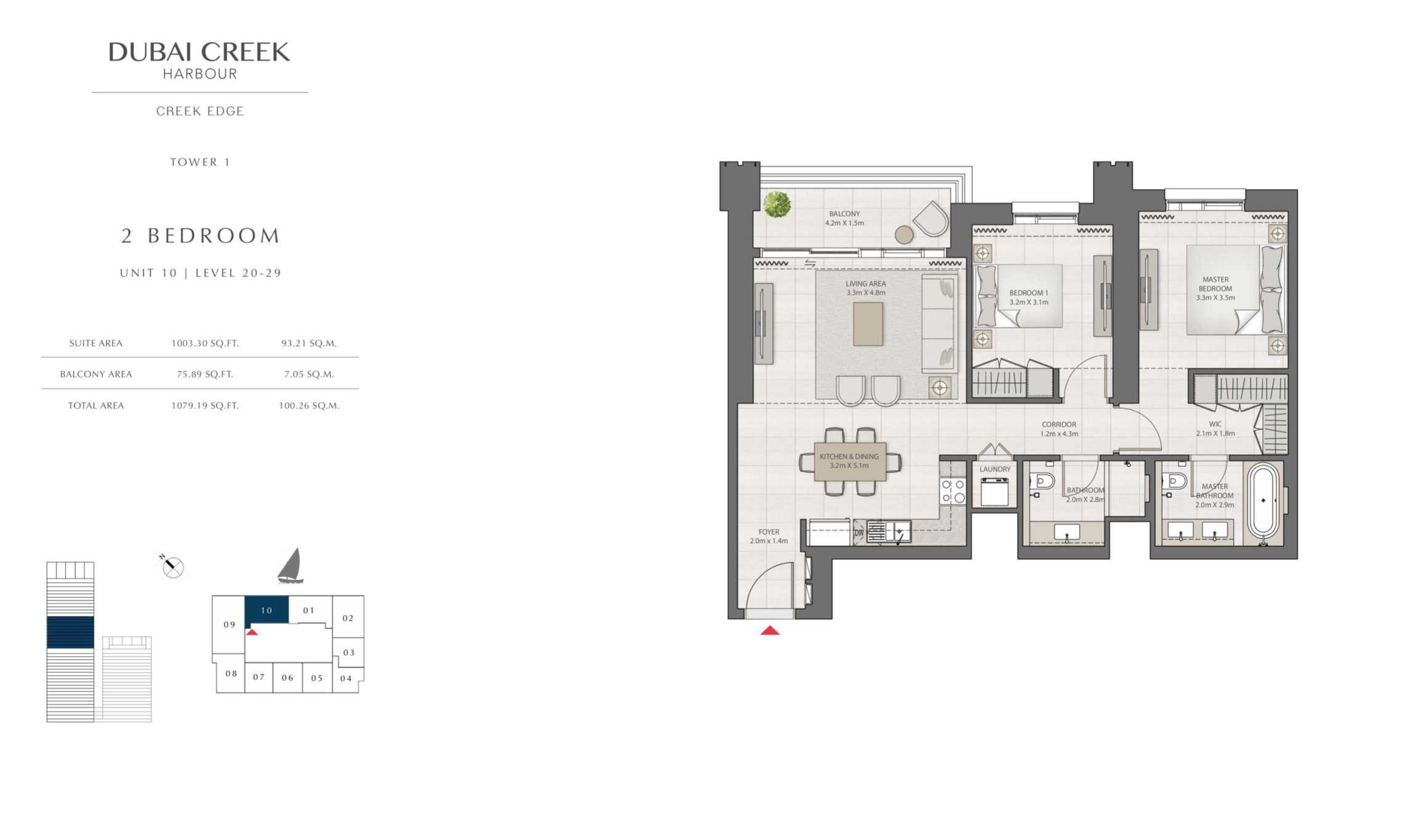 2 Bedroom Level 20-29 / Unit 10