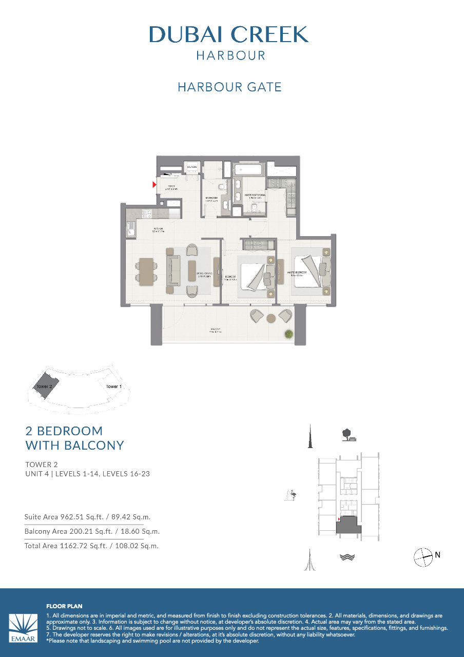 2 Bedroom with Balcony — Unit 04