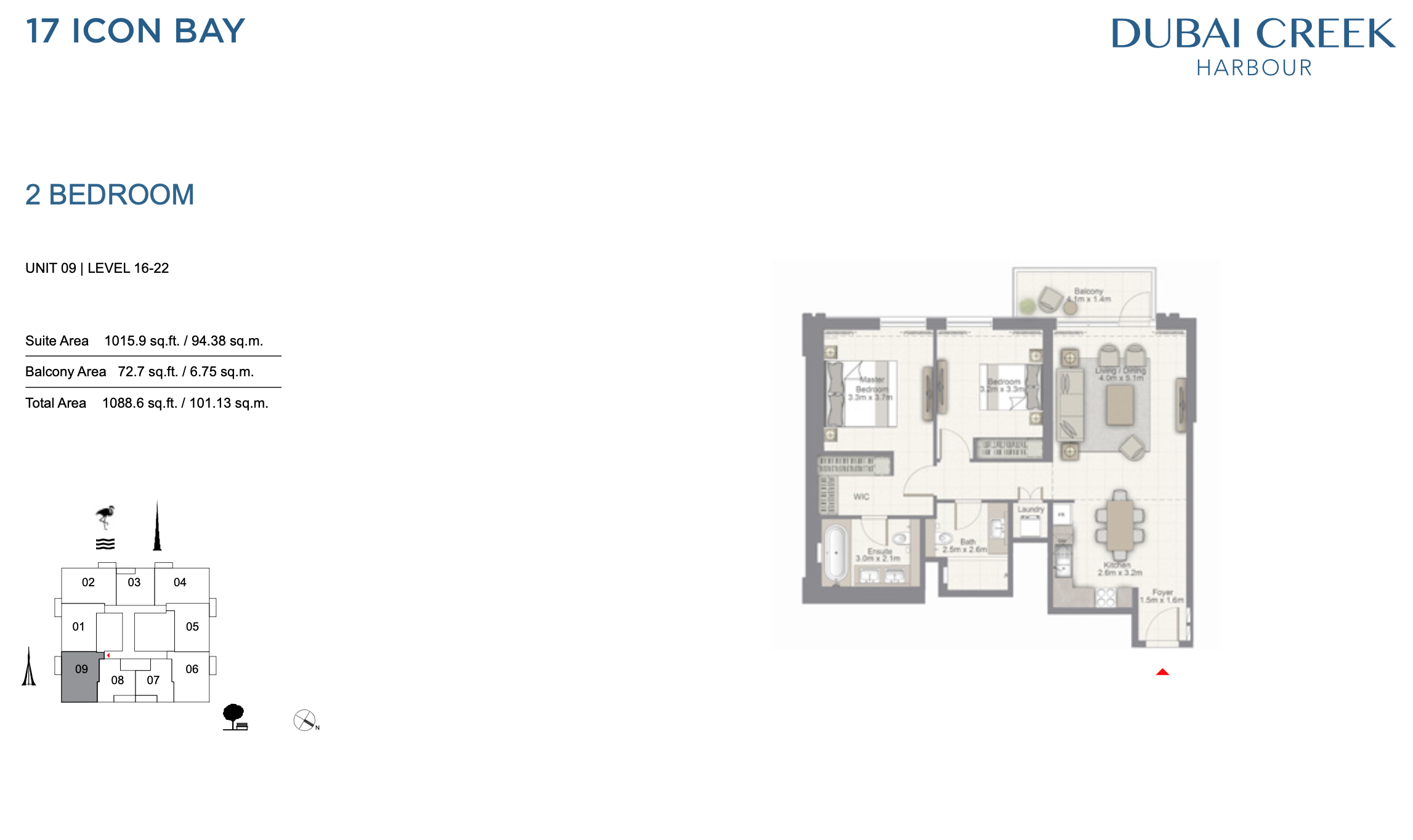 2 Bedroom Unit 09 - Level 16-22