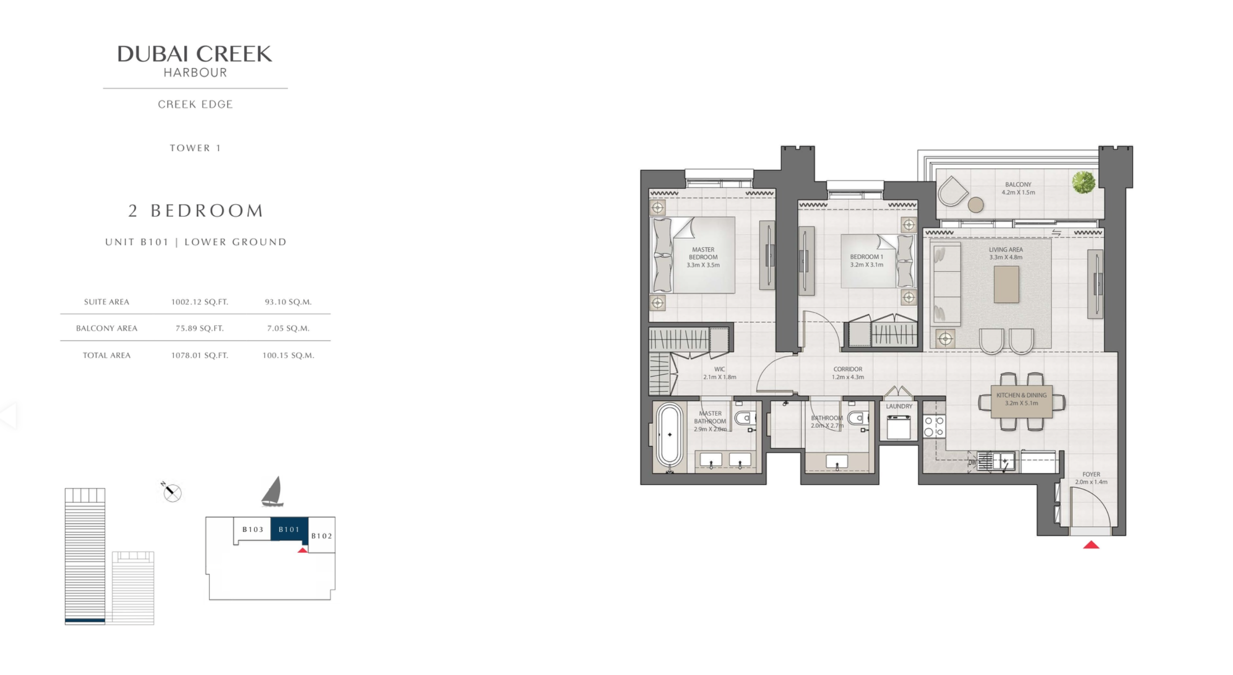 2 Bedroom - Lower Ground Unit 1