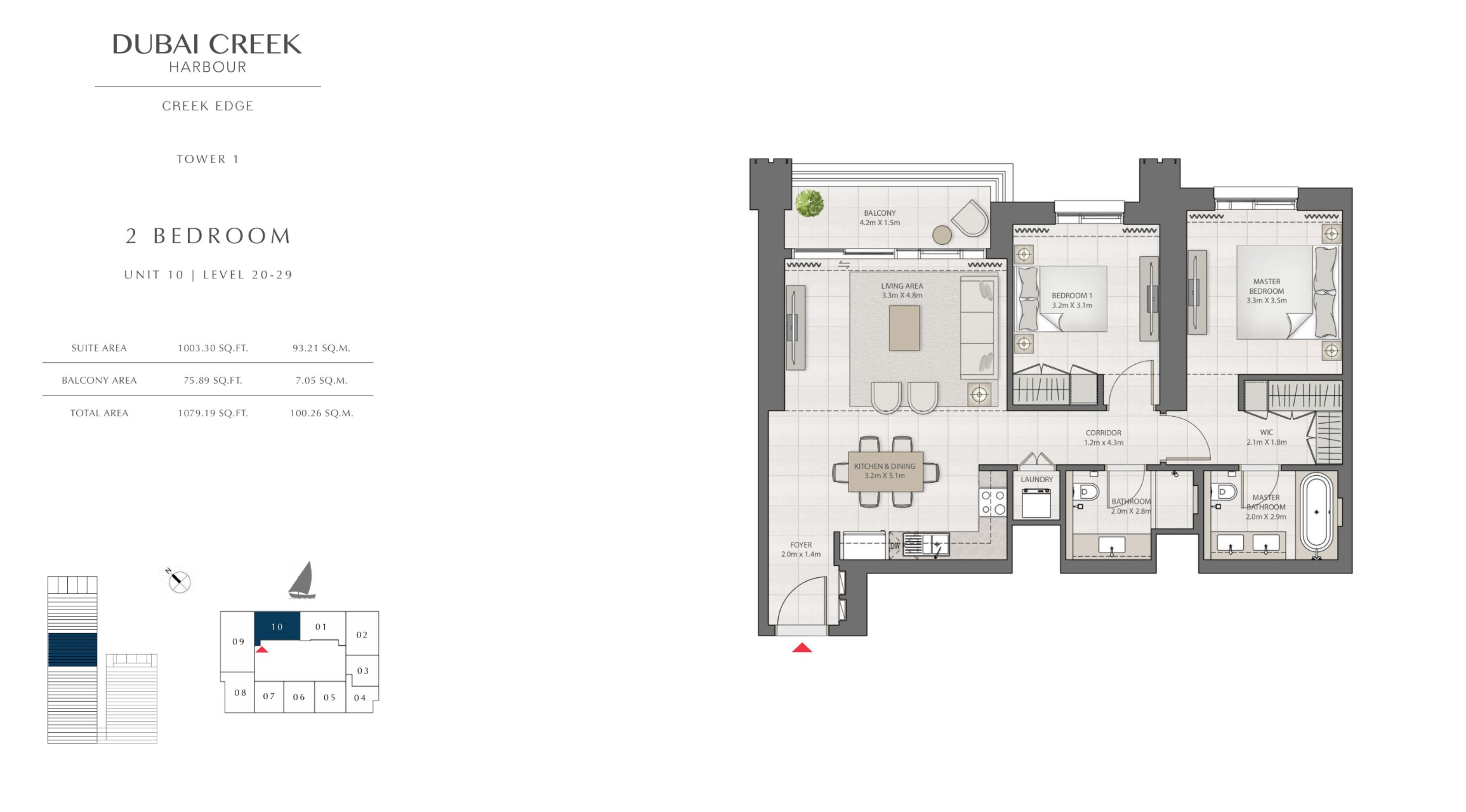 2 Bedroom - level 20-29 Unit 10