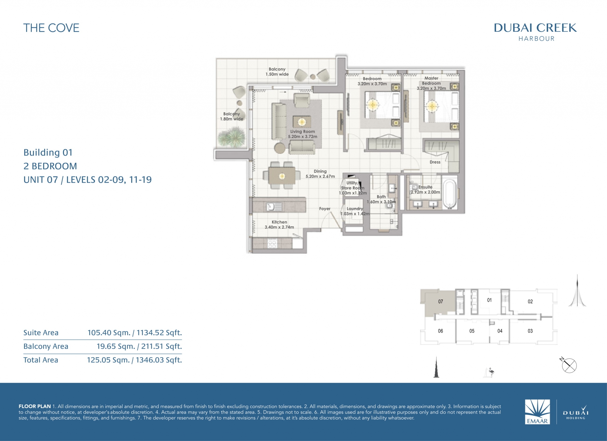 2 Bedroom Unit 7 - Level 2-9, 11-19