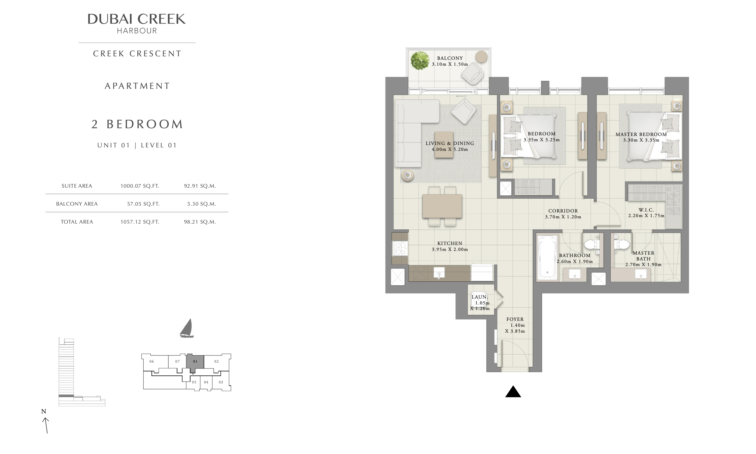 2 Bedroom Unit 01 - Level 1