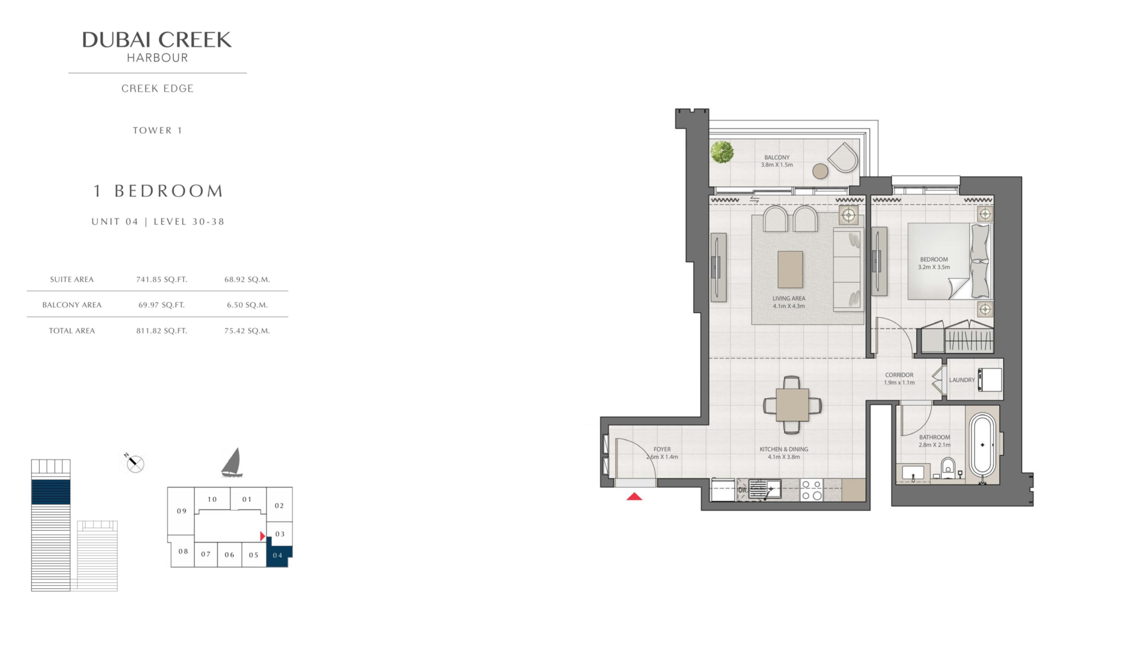 1 Bedroom Level 30-38 / Unit 4
