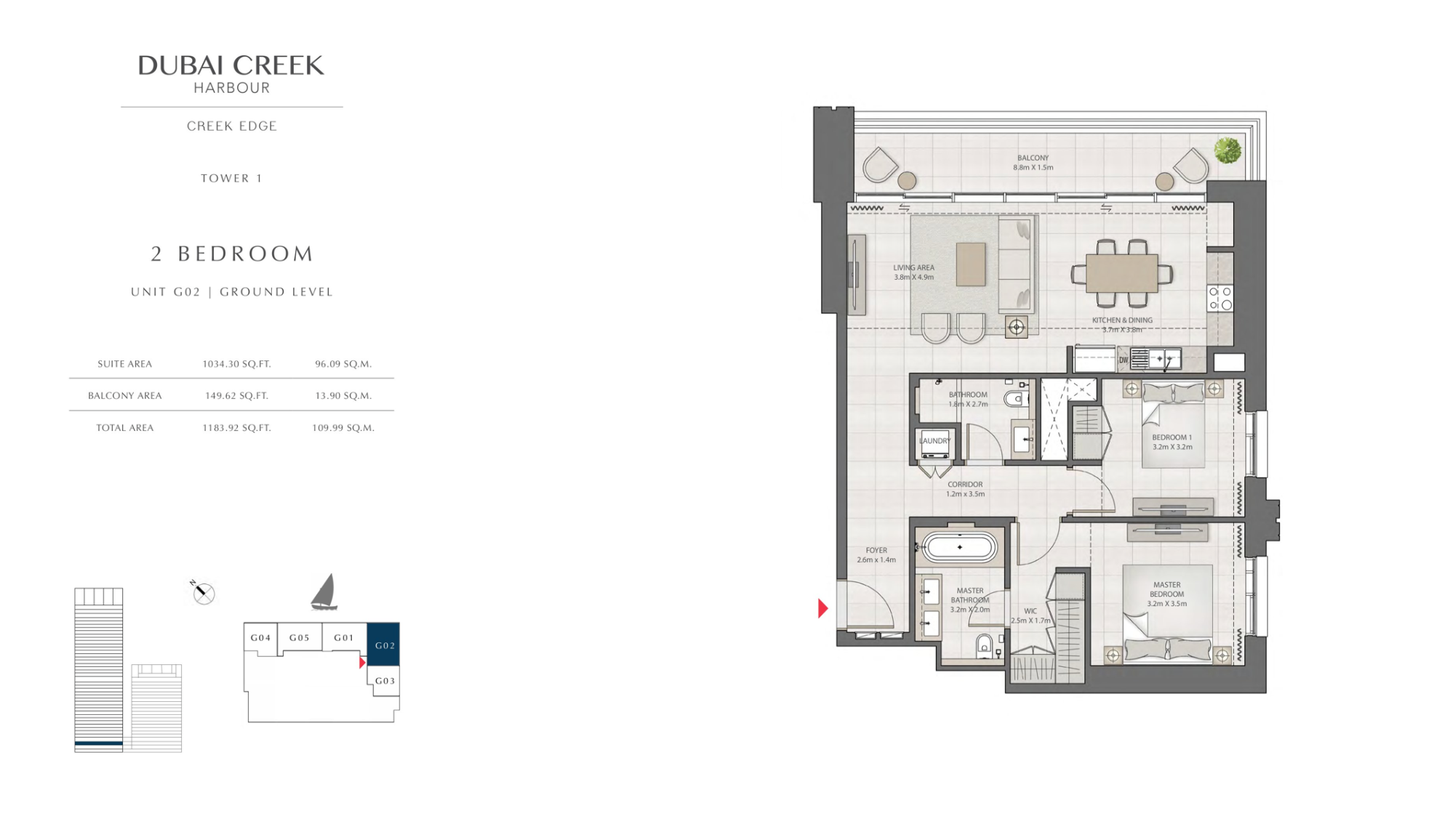 2 Bedroom - Ground Level unit 2