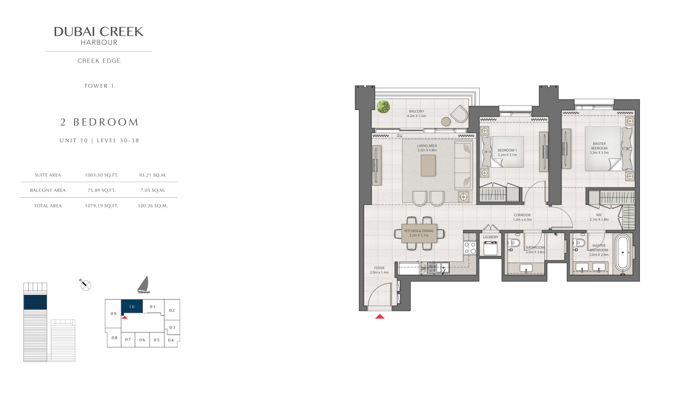 2 Bedroom Level 30-38 / Unit 10