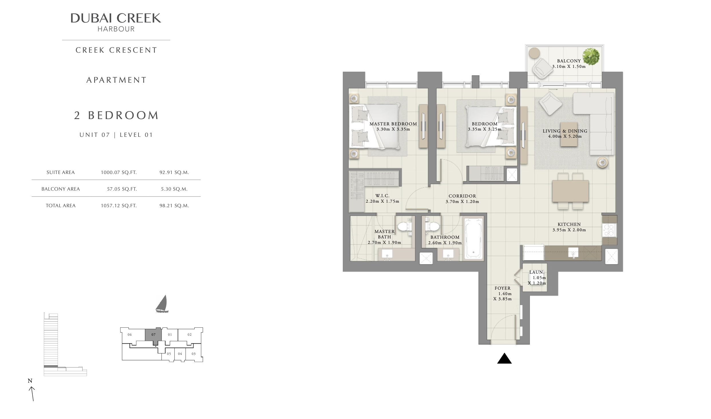 2 Bedroom Unit 07 - Level 1