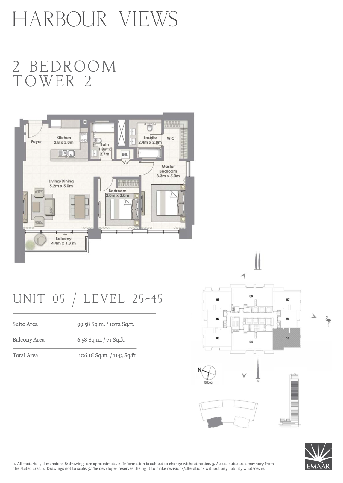 2 Bedroom Unit 05 - Level 25-45
