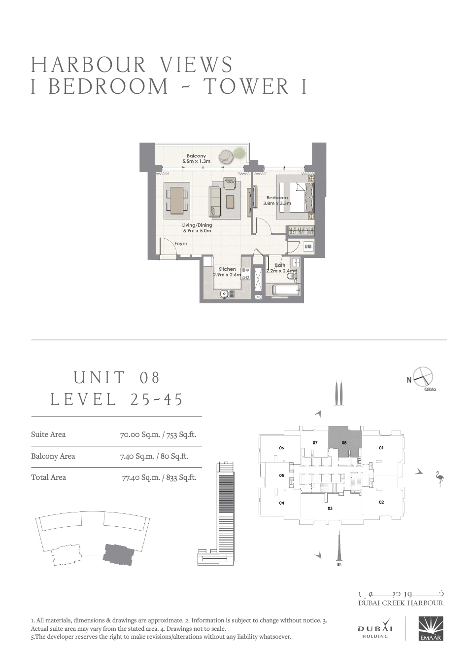 1 Bedroom Unit 08 - Level 25-45