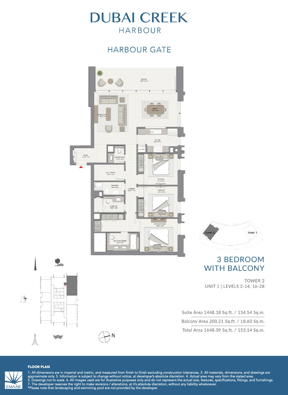 3 Bedroom with Balcony - Unit 01
