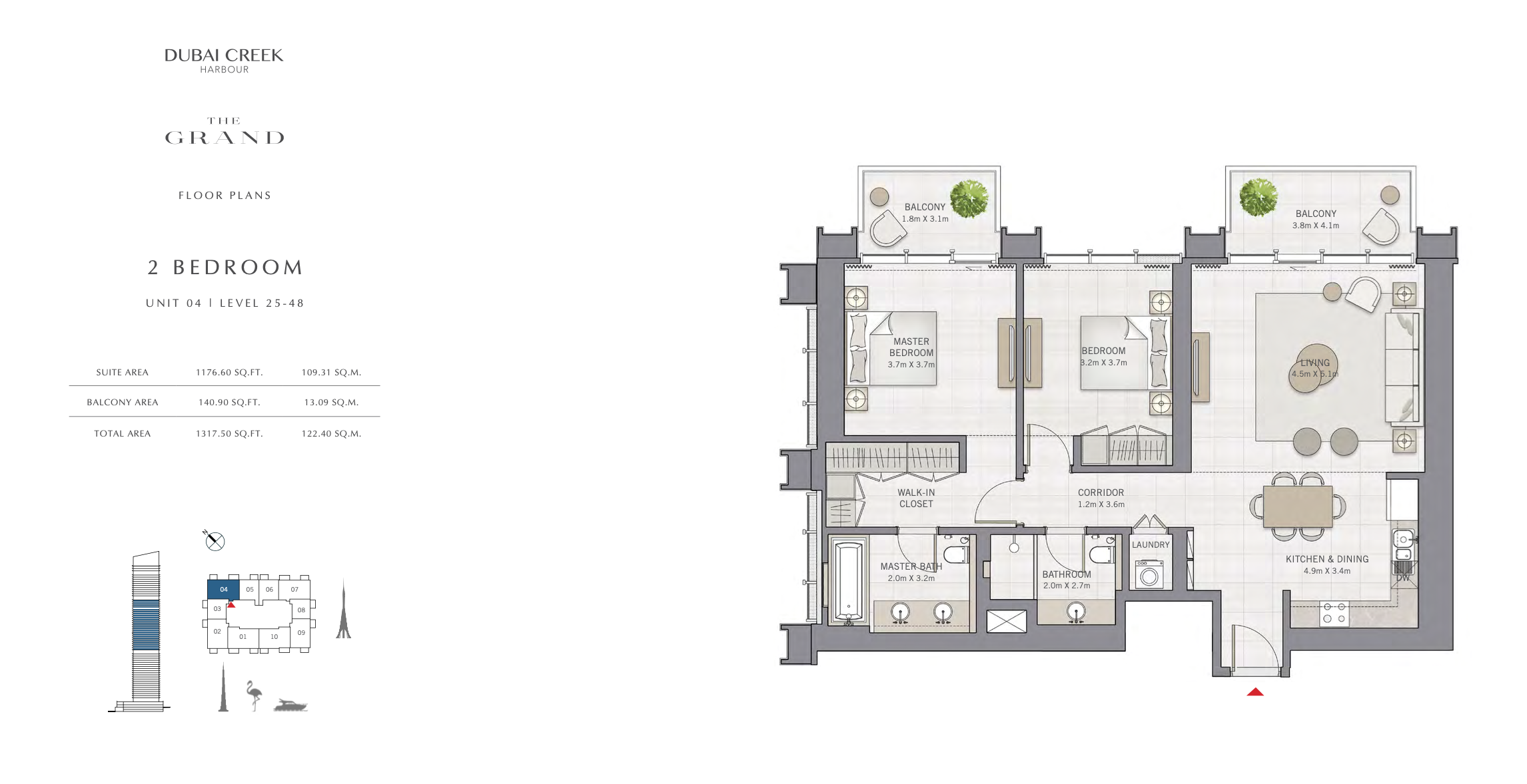 2 Bedroom Unit 04 - Level 25-48