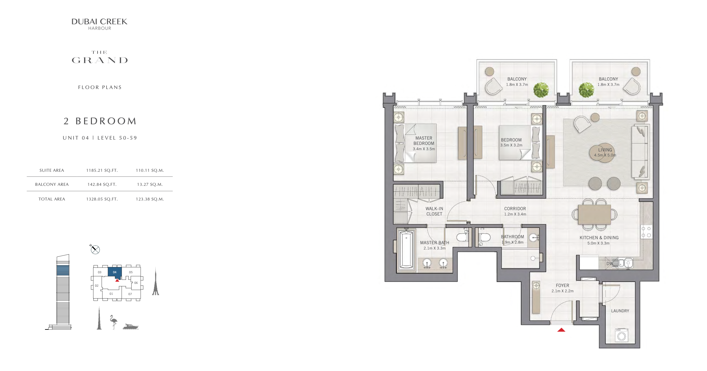 2 Bedroom Unit 04 - Level 50-59