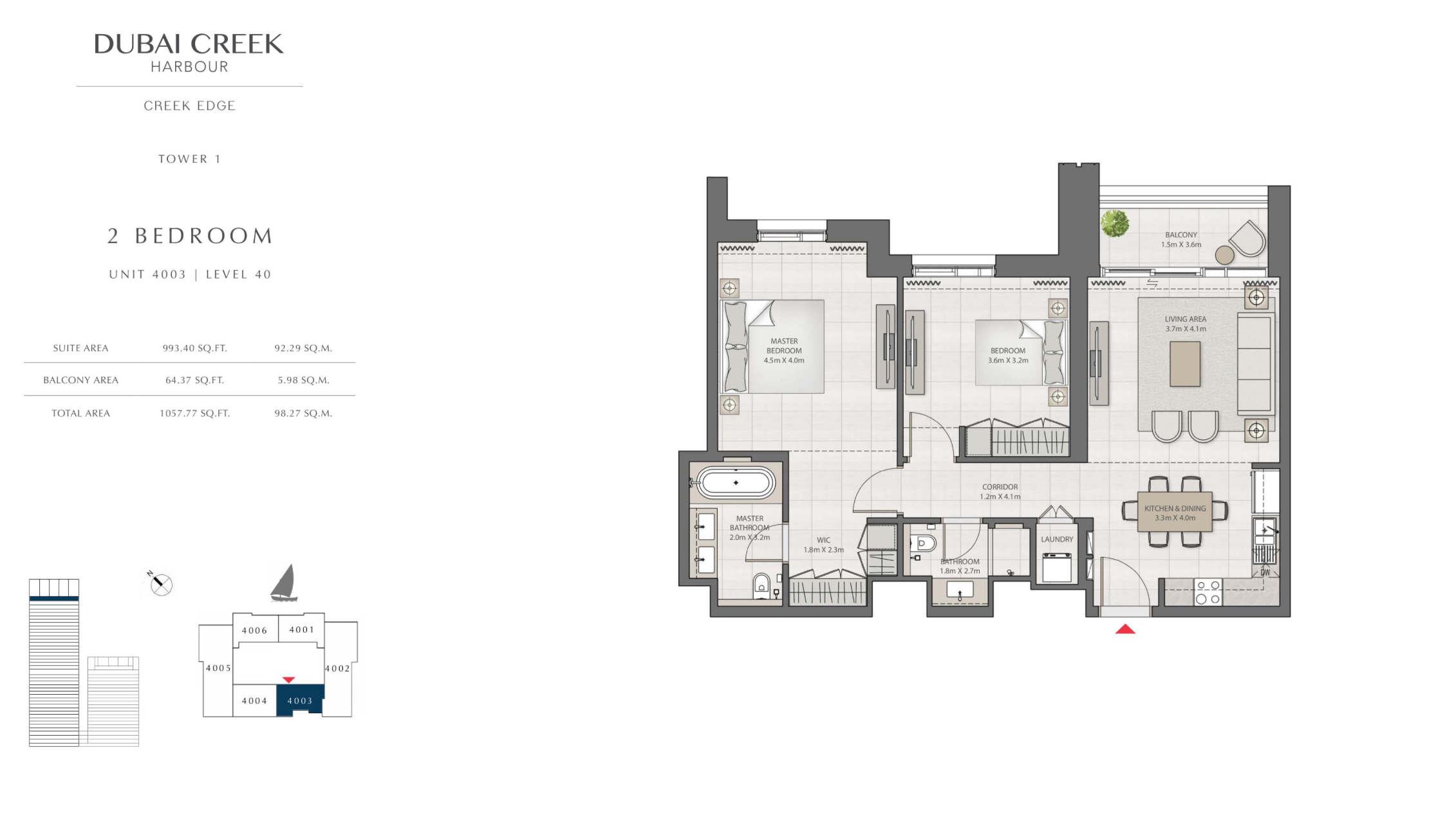 2 Bedroom Level 40 / Unit 3