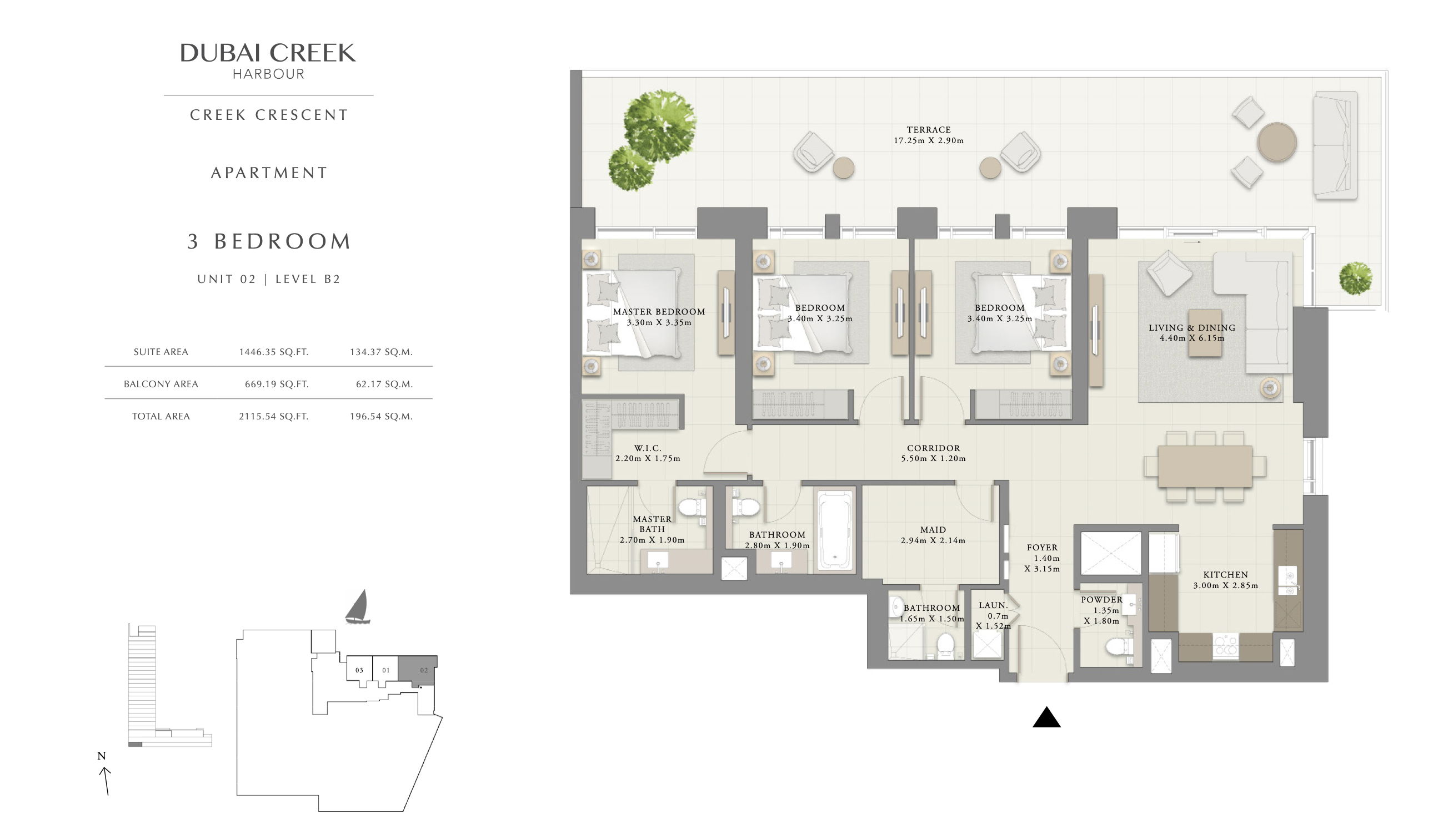 3 Bedroom Unit 02 - Level B2
