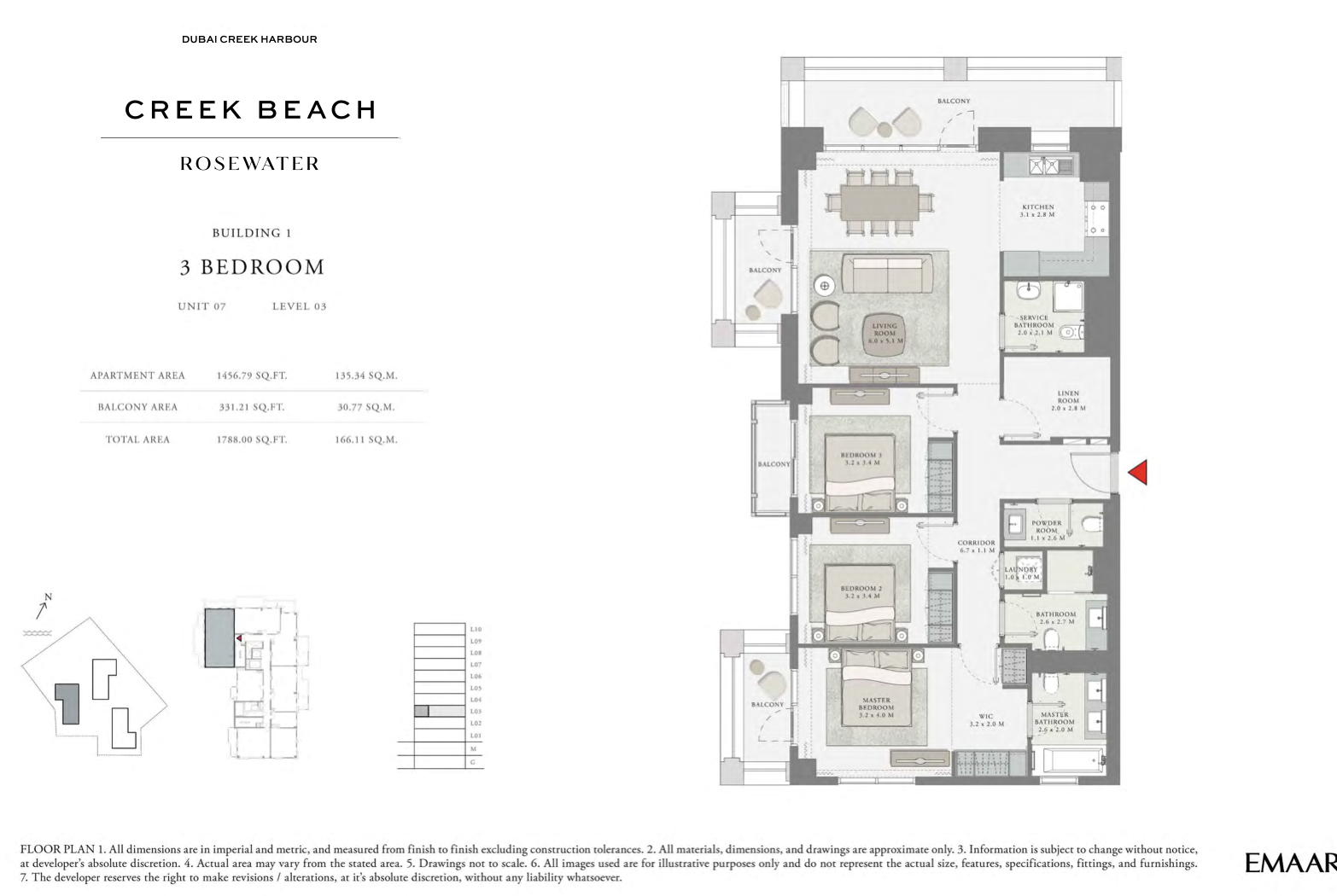 3 Bedroom Unit 7 -  Level 3