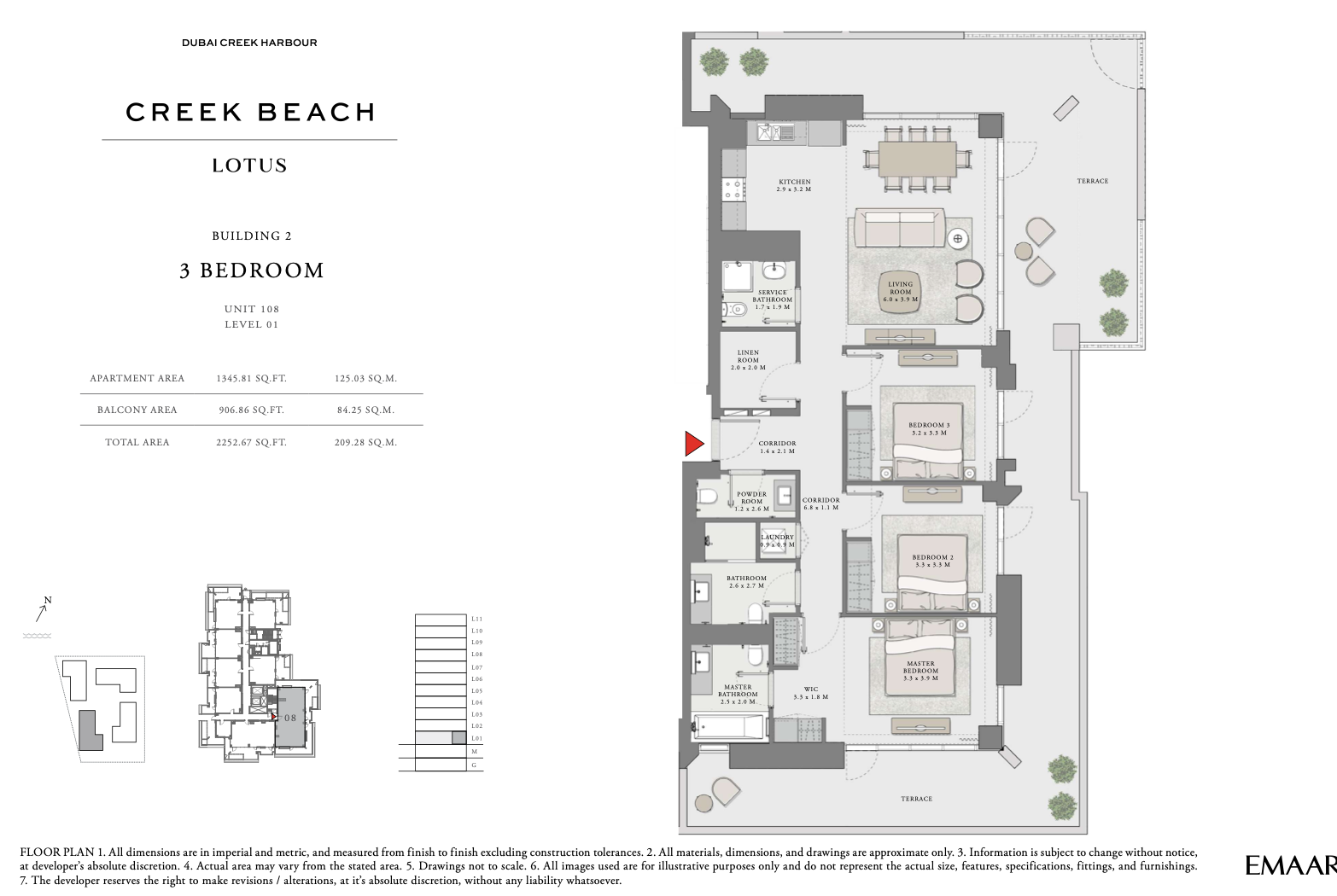3 Bedroom Unit 8 - Level 1
