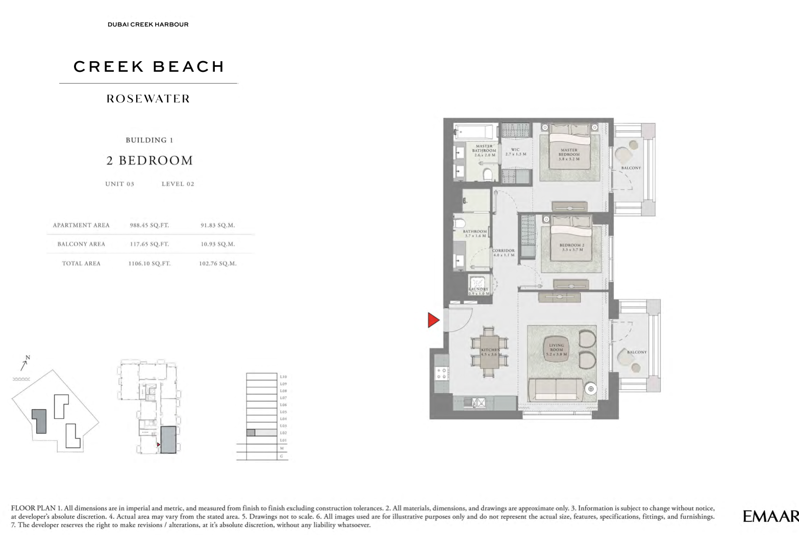 2 Bedroom Unit 3 -  Level 2