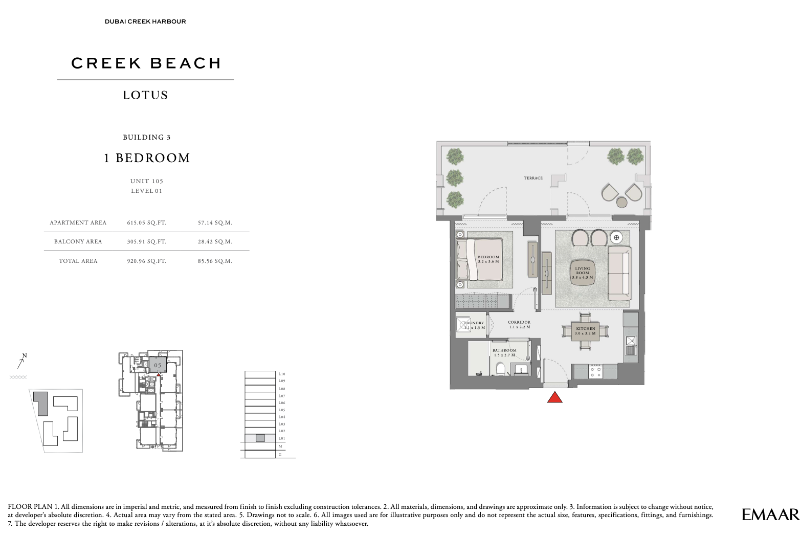 1 Bedroom Unit 5 - Level 1