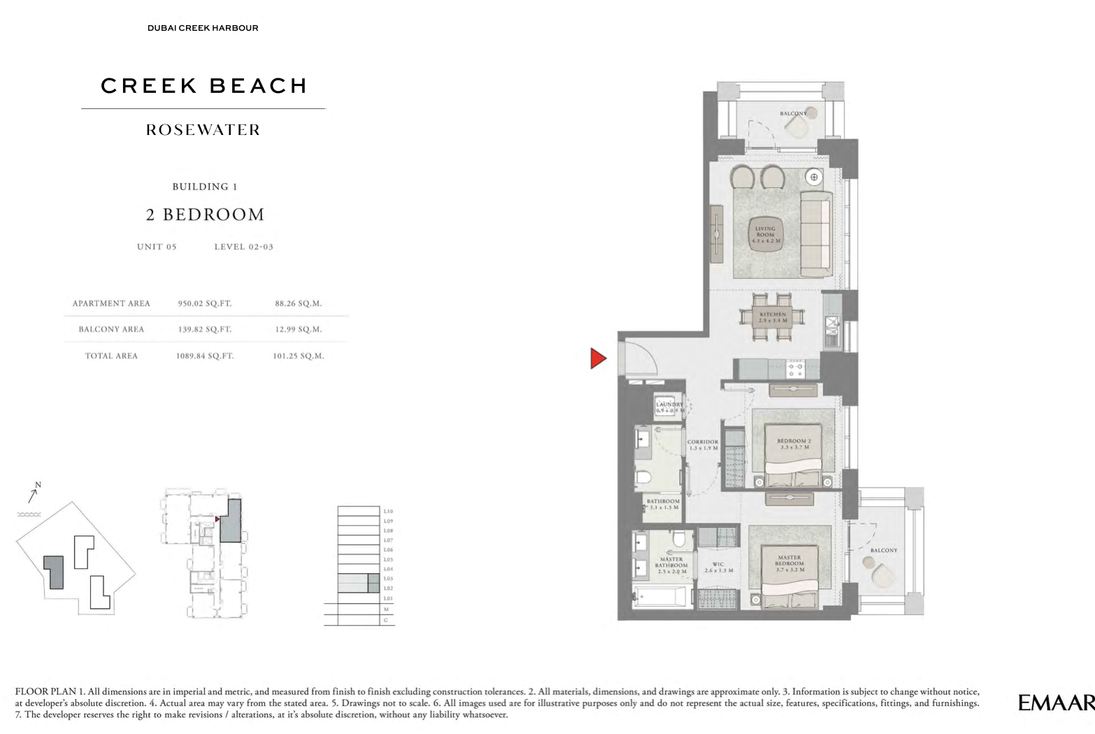 2 Bedroom Unit 5 -  Level 2-3