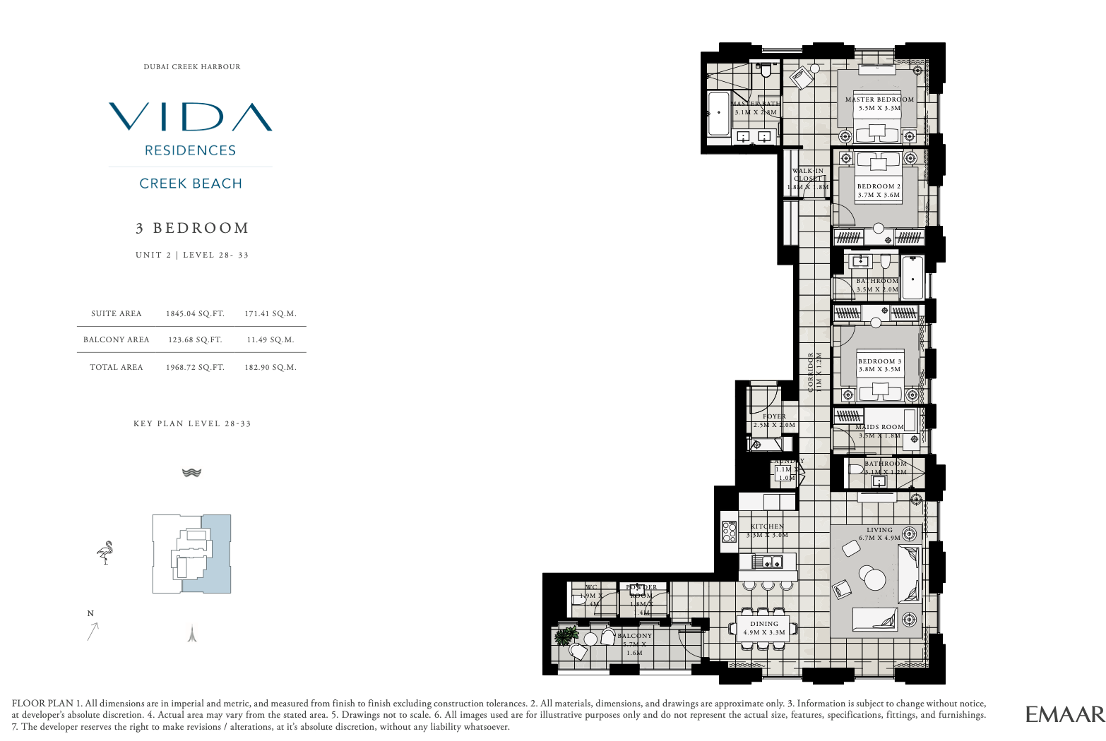 3 Bedroom Unit 2 - Level 28-33
