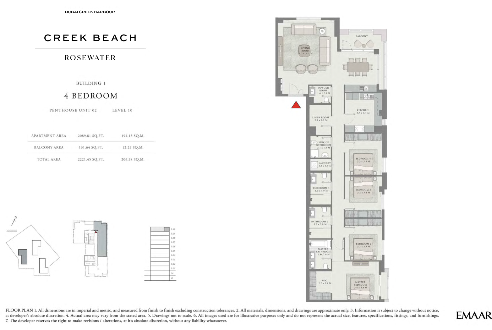 4 Bedroom Unit 2 -  Penthouse
