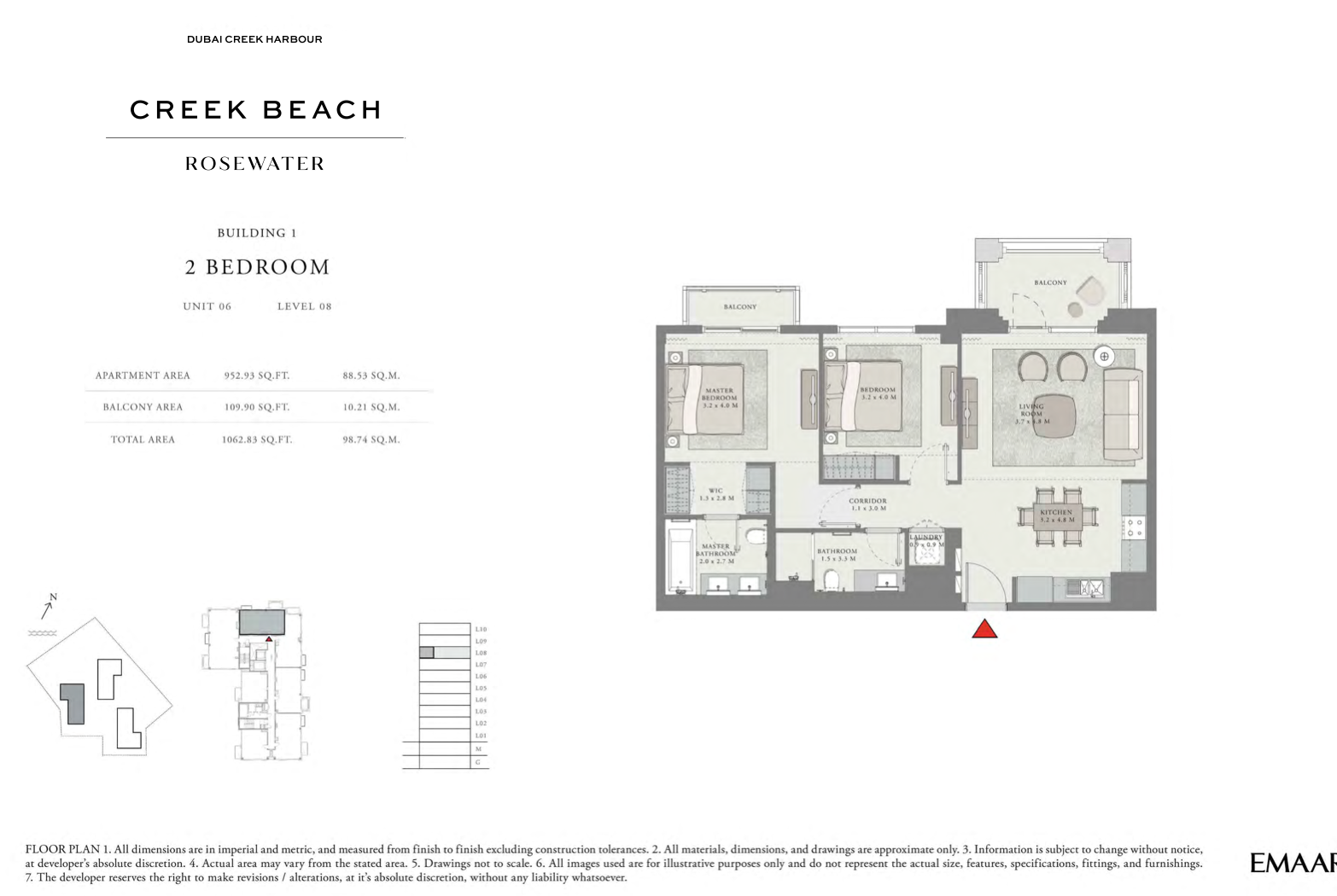 2 Bedroom Unit 6 -  Level 8