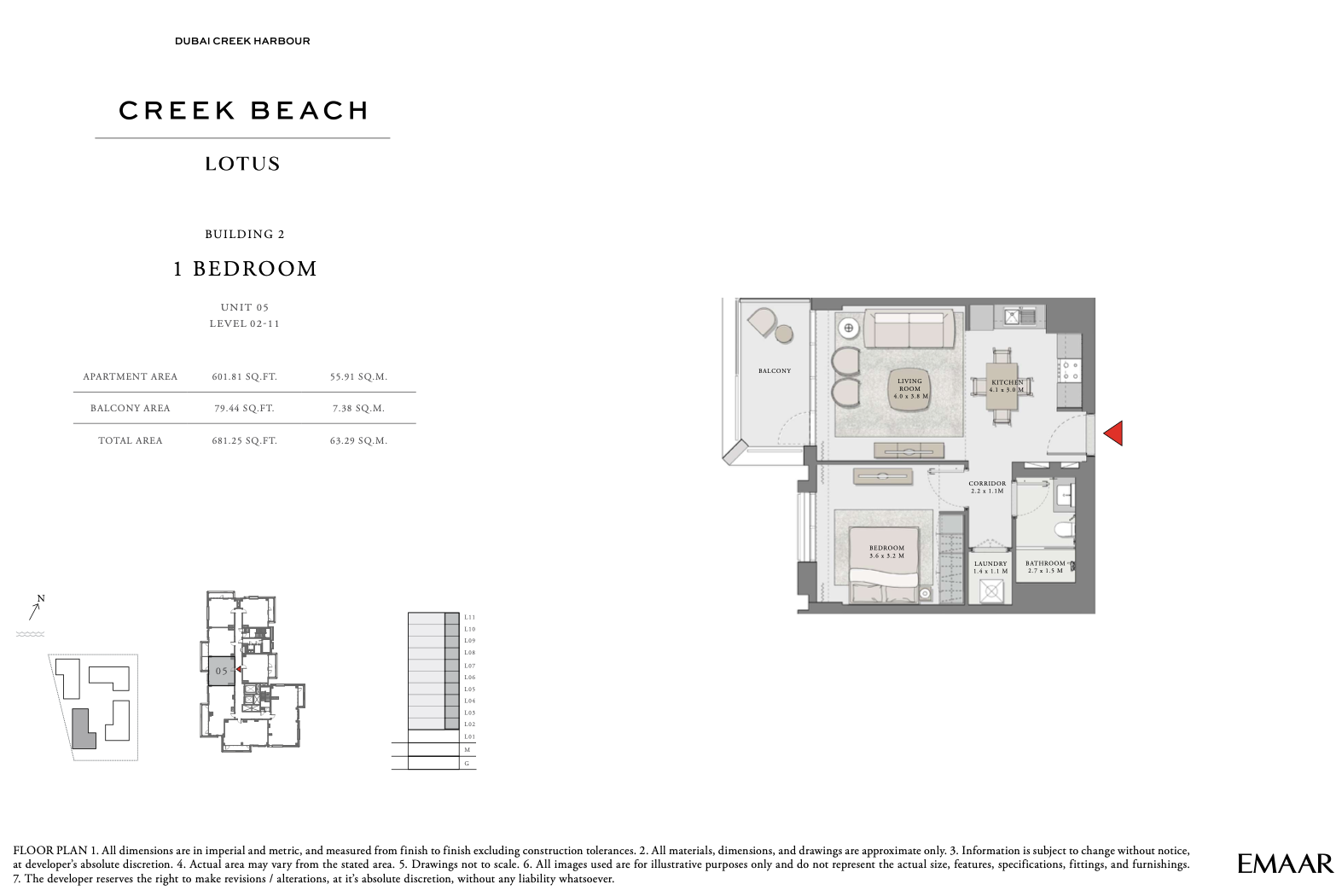 1 Bedroom Unit 5 - Level 2-11