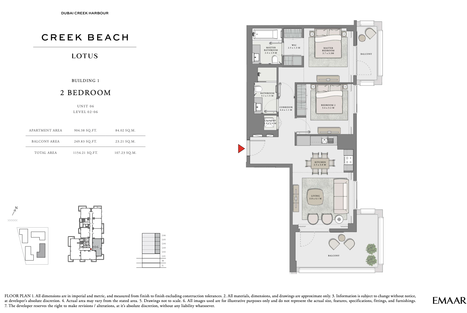 2 Bedroom Unit 6 - Level 2-6