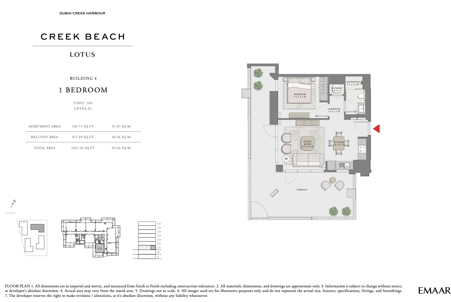 1 Bedroom Unit 9 - Level 1