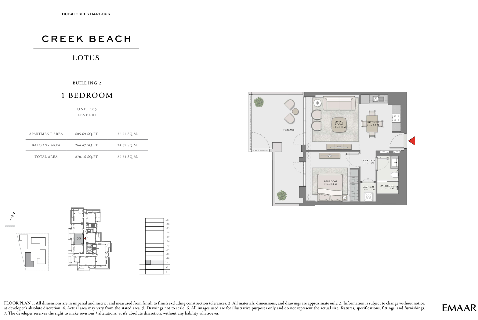 1 Bedroom Unit 5 - Level 1