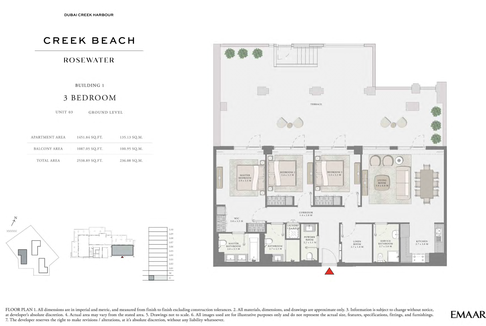 3 Bedroom Unit 3 - Ground Level