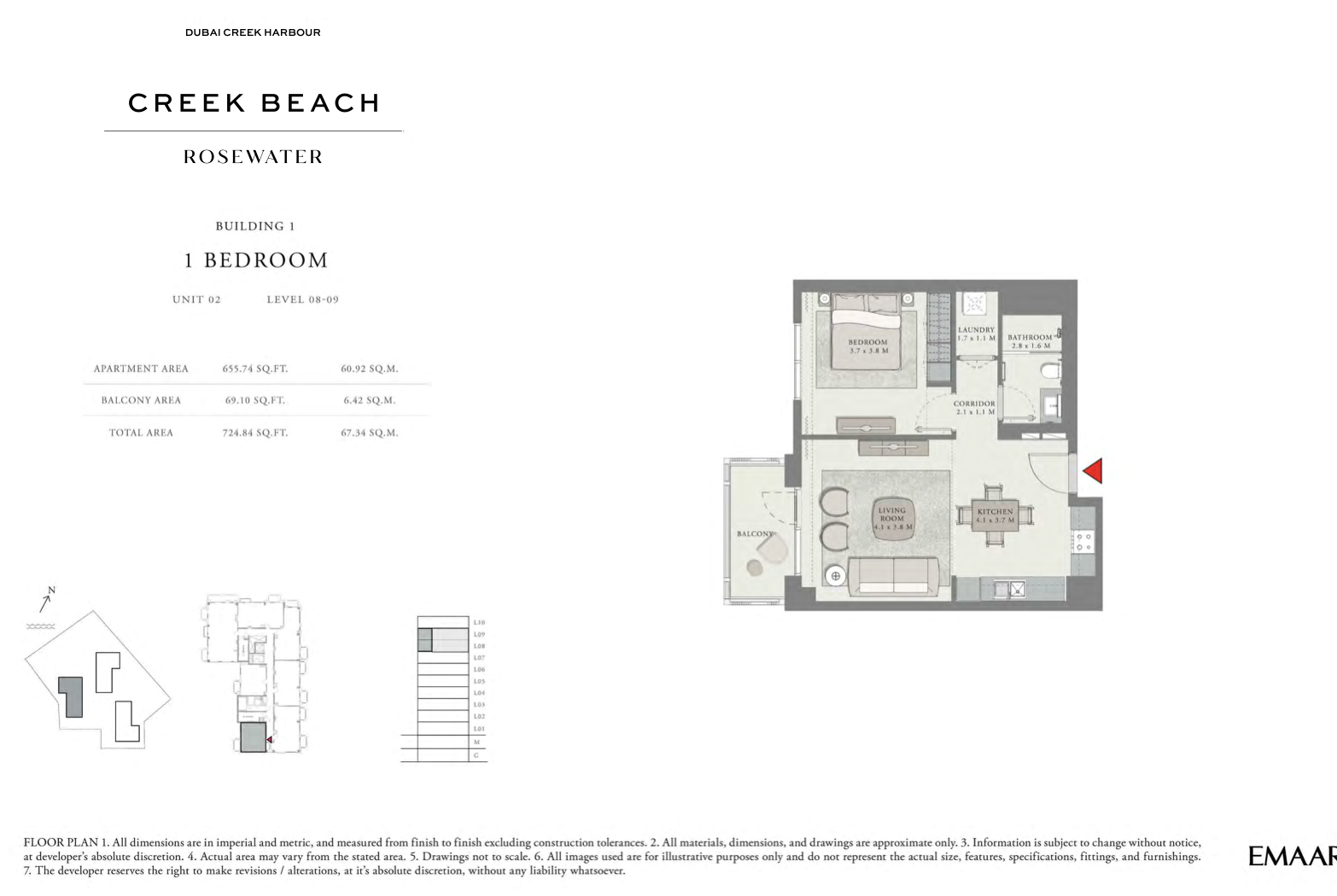 1 Bedroom Unit 2 -  Level 8-9