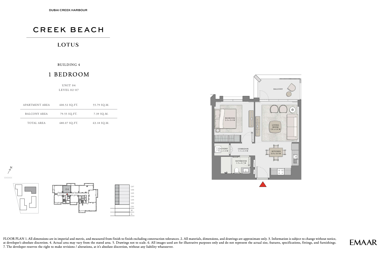 1 Bedroom Unit 4 - Level 2-7