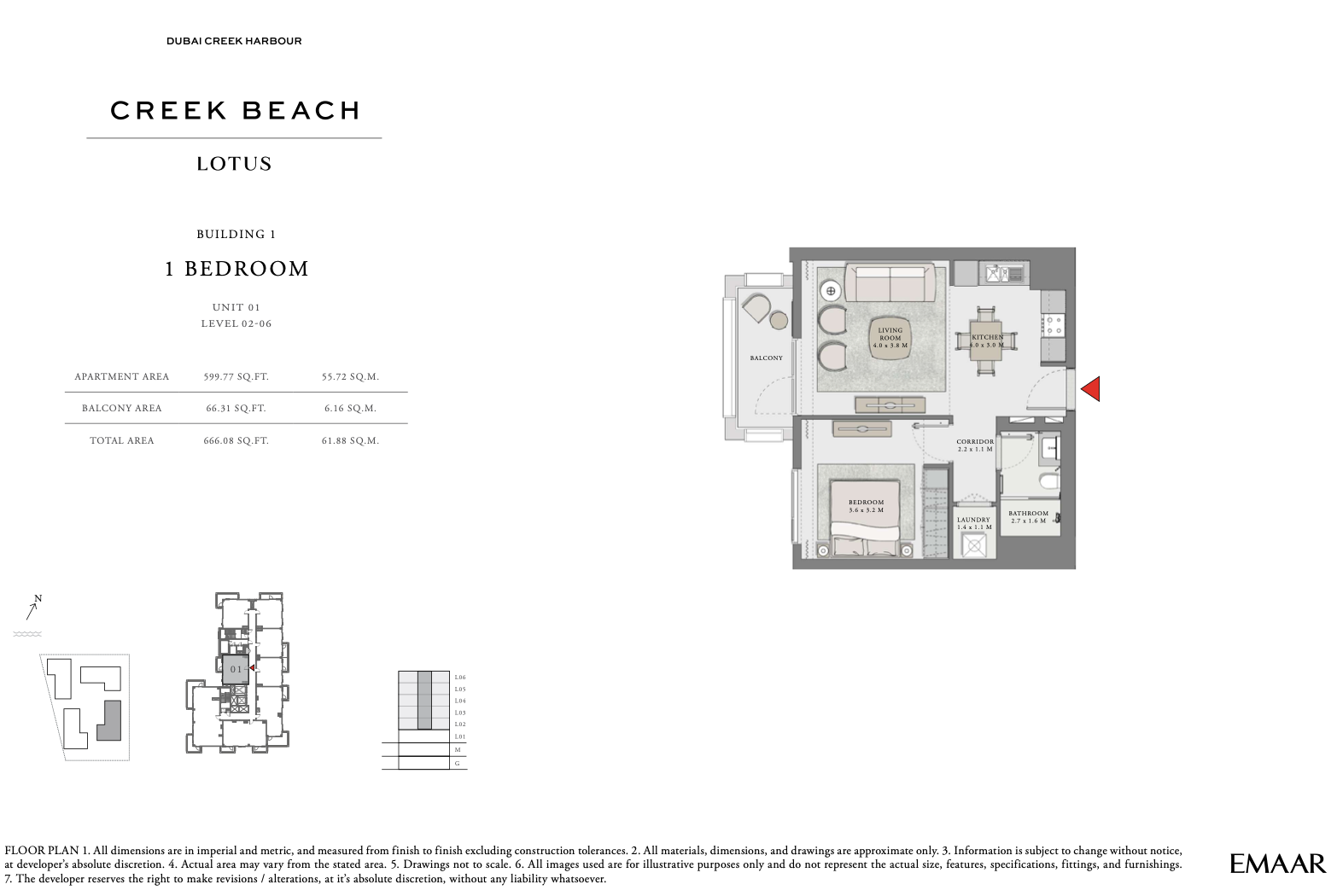 1 Bedroom Unit 1 - Level 2-6