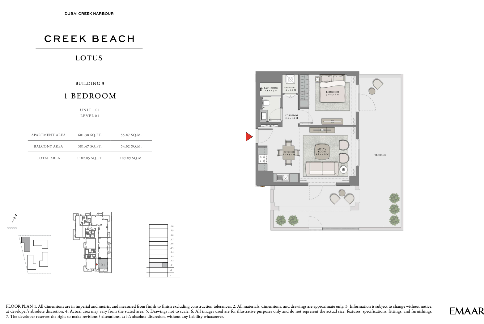 1 Bedroom Unit 1 - Level 1