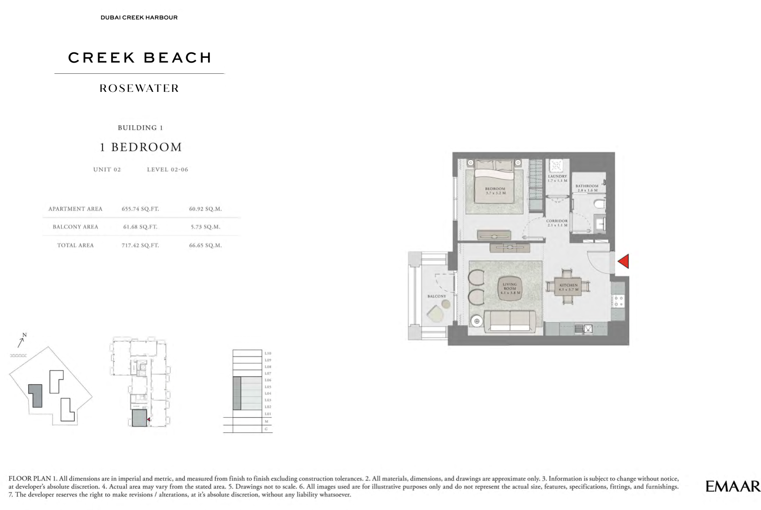 1 Bedroom Unit 2 -  Level 2-6