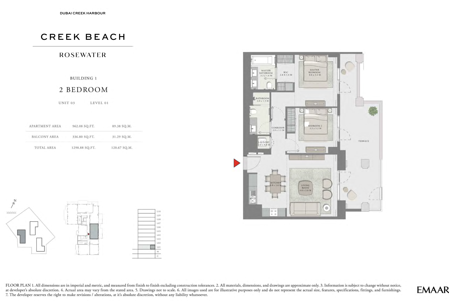 2 Bedroom Unit 3 -  Level 1