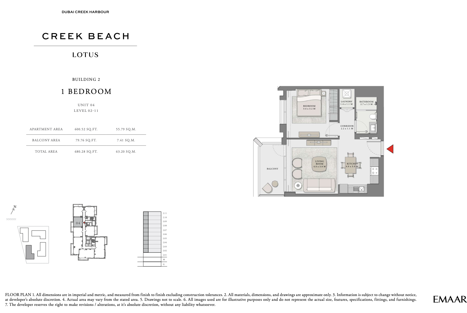 1 Bedroom Unit 4 - Level 2-11