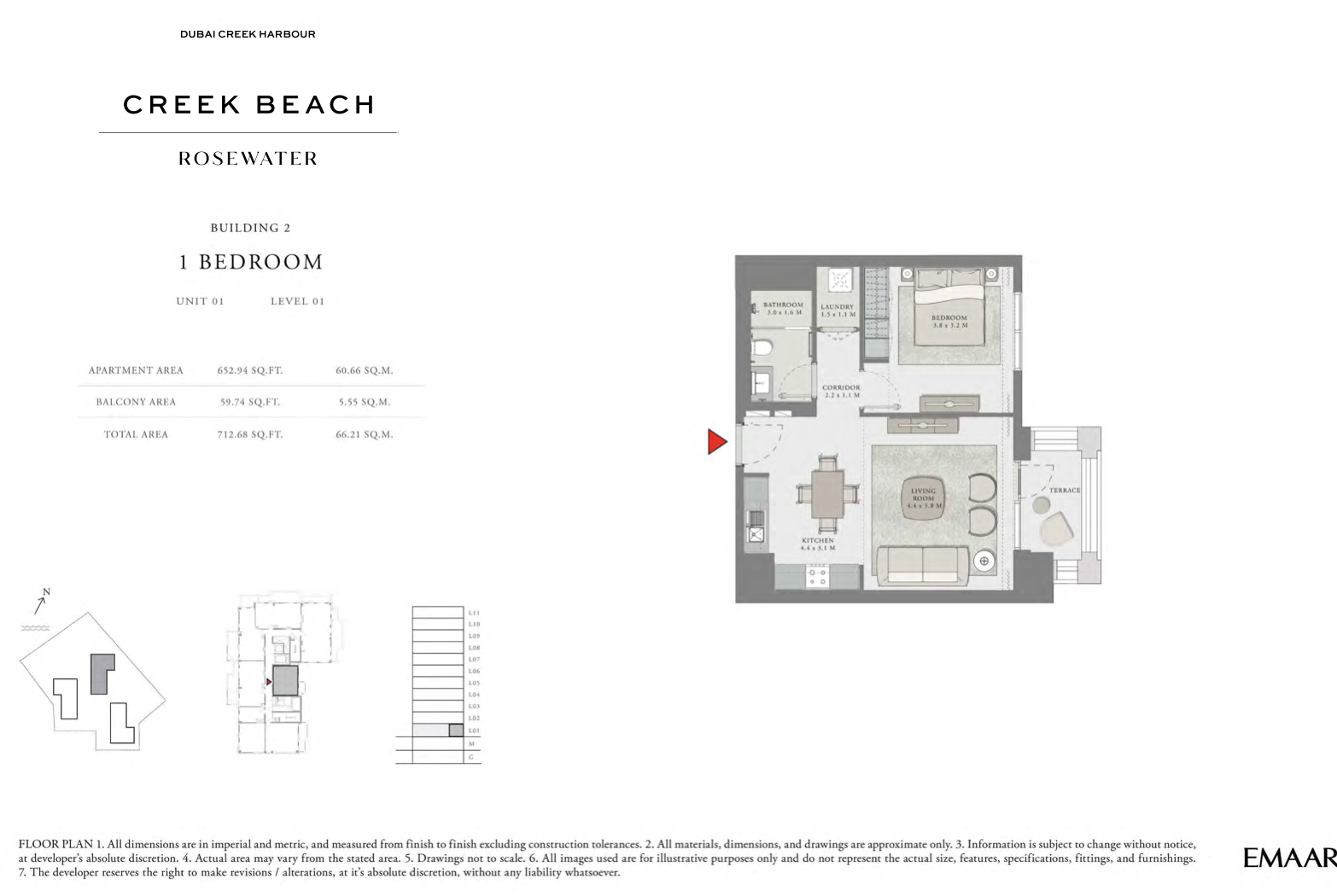 1 Bedroom Unit 1 - Level 1