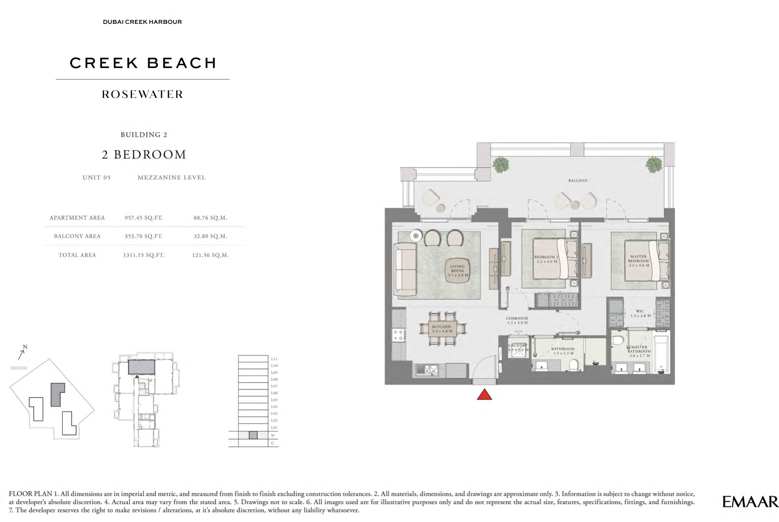 2 Bedroom Unit 5 - Mezzanine Level